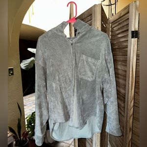 VICI Kamryn Corduroy Button Down Top. Silver Olive Color. Size Small/Medium